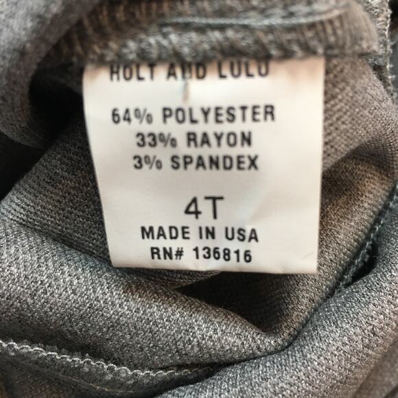 NWT Holt and LuLu Grey Long Sleeve Dress 4T Girl - Picture 4 of 8